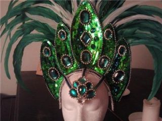 BNWOT Green Samba, Passista, Carnival, Rio Costume & Headdress, 0 6 