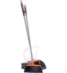 Casabella Upright Broom and Dustpan Sweeper Set