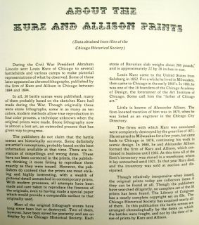 Kurz and Allison Civil War Prints 18 x 24 Bound 1960 Reproductions 
