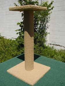 30 Delux Cat Scratching Post with Perch Sienna