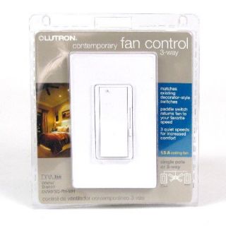 Lutron Contemporary 3 Way Ceiling Fan Control Switch