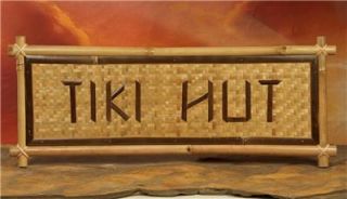 Bamboo Tiki Sign Tiki Hut Hawaiian Bar Design Luau BBQ Beach Decor 
