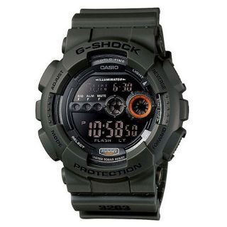 Casio G Shock Army Green x Large Mens Watches GD100MS 3