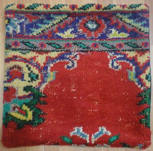 Handmade Turkish Anatolian Isparta Carpet Decorative Pillow Cover Rug 