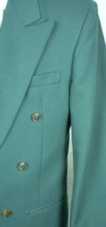 Cellini Collection Mens Double Breasted Poly Wool Blend Suit Size 42 R 
