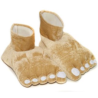 new caveman feet plush slippers or costume accessory cover your shoes 