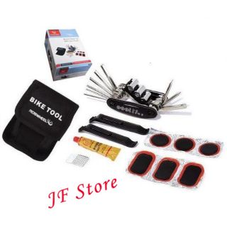 Bicycle Cycling Bike Tire Tyre Repair Set With Carry Pouch Tool