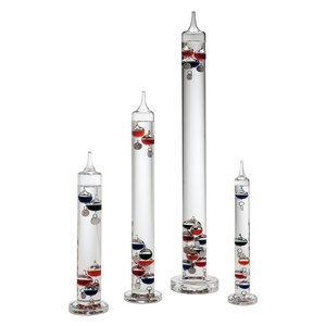 Galileo Thermometer 14 inch Celsius Silver Temperature Tags 739630 