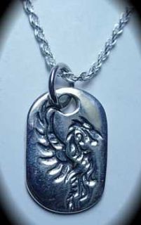 Fire Dragon Fire Flame Celtic Authentic Sterling Silver Pendant Charm 