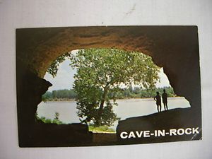Vintage Postcard Cave in Rock at State Park in Illinois Unused