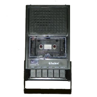 ShoeBox Cassete Voice Tape Recorder & Player Mic, Brand New