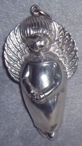 Cazenovia Trush 3D Sterling Silver Standing TipToe Angel Xmas Ornament 
