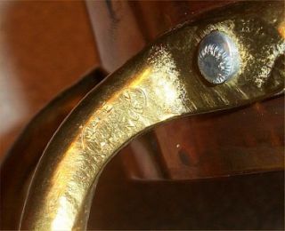 Centuria Baumlin Made in France 9 Oval Pan Copper Tin Brass Handles 