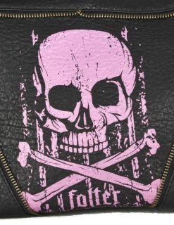 folter skull n crossbones bag rocker skull chains handbag