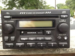 2002 Honda Accord 6 disc CD player Radio Cassette Used Factory