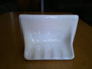 Ceramic Wall Tile Bath Shower Soap Dish White