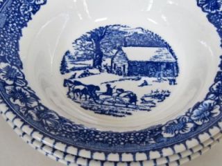Royal China Cavalier Ironstone Currier and Ives Cereals