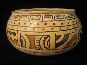 Prehistoric Anasazi Casa Grande Polychrome Bowl