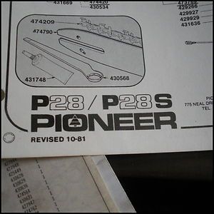   P28 P28S Chainsaw Illustrated Parts List Vintage Chainsaw