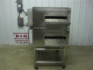   Impinger 1132 Conveyor Belt Double Deck Stack Pizza Sub Oven w/ Stand
