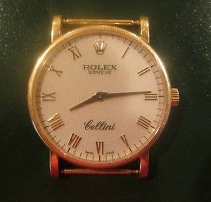 Rolex Cellini 18K Gold Mens Wrist Watch