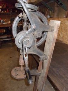   Champion Blower Forge Hand Cranked Drill Press #102 3 Primitive Tool
