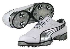 Puma Cell Fusion Golf Shoes White Silver All Sizes New 1447