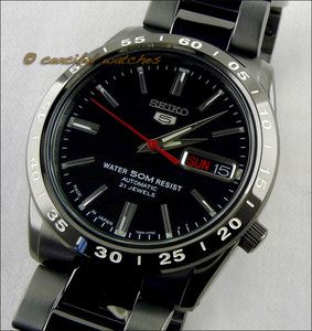 SEIKO 5 Sports automatic SNKE03J1 black PVD Made in Japan Gold 