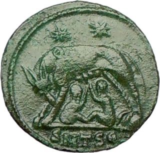 CONSTANTIN I 333AD VRBS ROMA Capitolian She wolf with twins, Romulus 