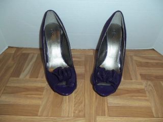 Cato Purple Open Toe Platform Pumps Heels Womens Shoes 8M