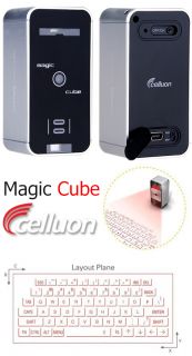 Celluon Magic Cube Keyboard w Laser Projection Bluetooth Works I Pad I 