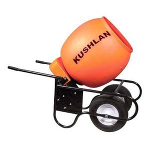 Kushlan Electric Portable Cement Mixer w Flat Free Tires 6 Cubic ft 