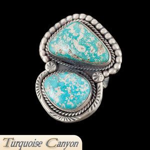 Navajo Native American Cerrillos Turquoise Ring Size 8 1 2 Willeto SKU 