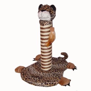 Cat Tree Scratching Post with Toy Leopard Design Scratch Pet Furniture 