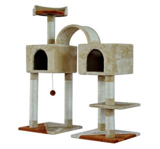 New Cat Scratch Tree Pet Condo Post Tower With 2 Bedroom Base Toy