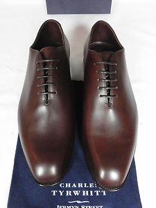 Charles Tyrwhitt Dark Brown Calf Leather Formal WHOLECUT Lace Up Shoes 