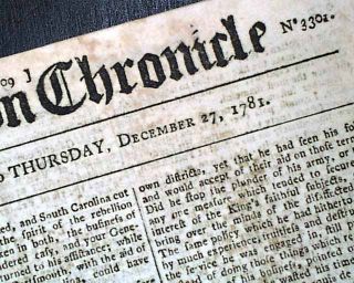   War Newspaper Closing Campaign George Washington Cornwallis