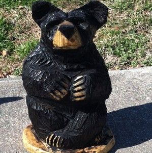 Chainsaw Carved Carving Black Bear for Your Cabin Sculpture