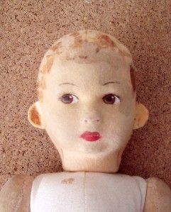 antique chad valley cloth doll 14 high