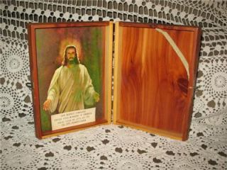 Vintage Cedar WoodenThe Holy Bible Box United Steelworkers Local 