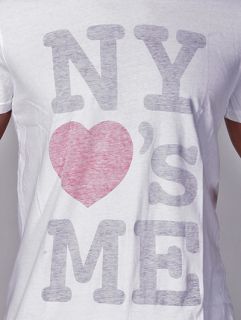 Local Celebrity NY Hearts Me Reverse Print T Shirt