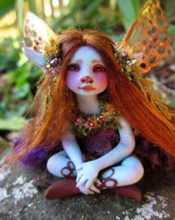Beautiful Miniwinni Forest Fairy  Celia Anne Harris  OOAK