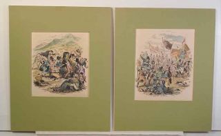 free two ca 1850 engravings by phiz matted hand colored