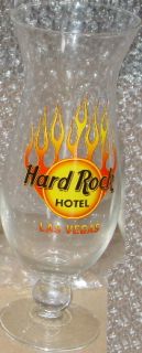   Hotel Las Vegas Flaming Logo Hurricane Glass Mint New Glassware
