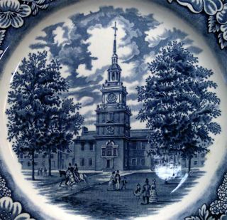 Straffordshire Liberty Blue Collector Plate Independenc