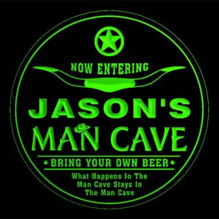 4X CCPB0024 G Jasons Man Cave Cowboys Bar Beer Drink 3D Coasters 