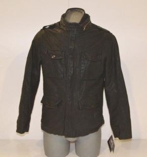 Chaps Size Large Mens Black Faux Leather Jacket