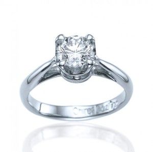 01 carat E VS2 REAL CERTIFIED BRILLIANT DIAMOND ENGAGEMENT RING 