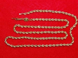 14k Solid Yellow Gold Rope Necklace Chain 3 0mm Wide 21 Long 13 3 