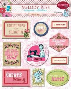Melody Ross Homespun Chic Designer CollectionTextile Tags Patches 